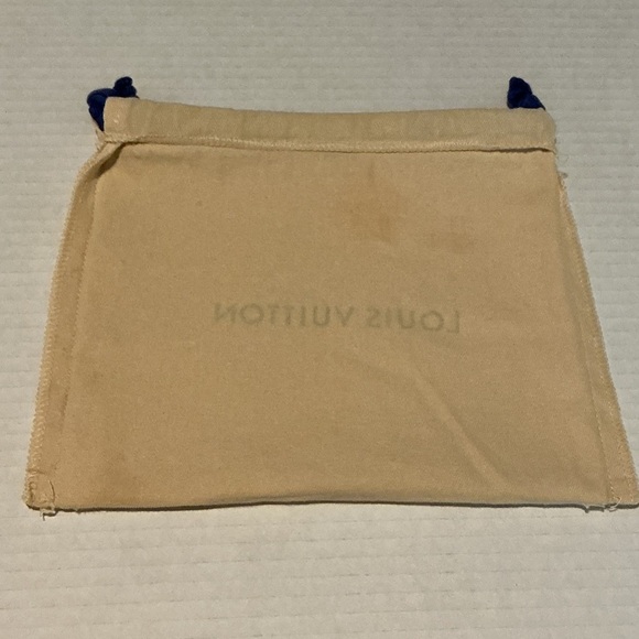 Authentic Louis Vuitton Cream empty bag with Blue Accents main image 6